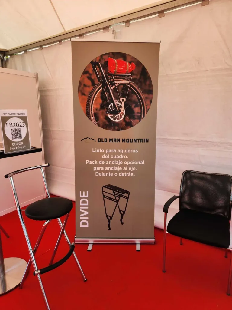 Avantum at Festibike bikeshow in madrid with Old Man Mountain Carradice and Widefoot