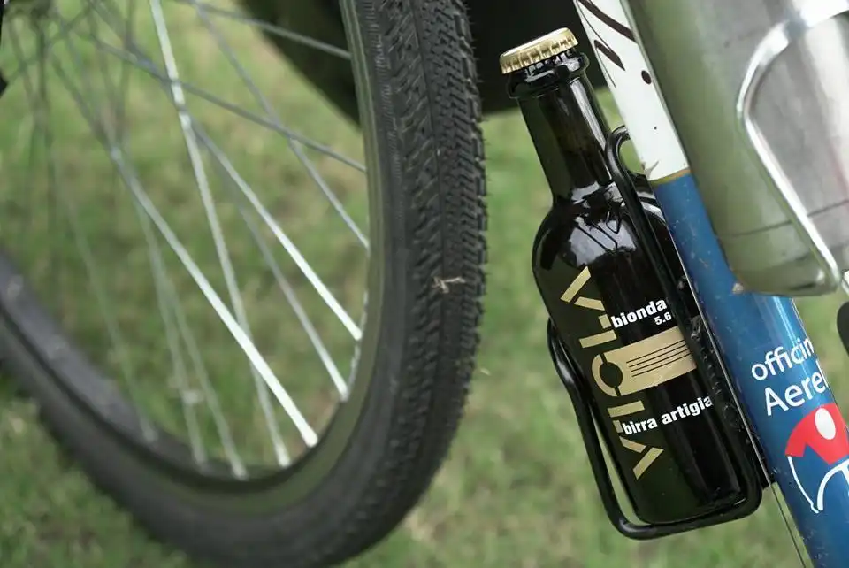 Cyclist Alessandro Gallo with Carradice bags crossing China