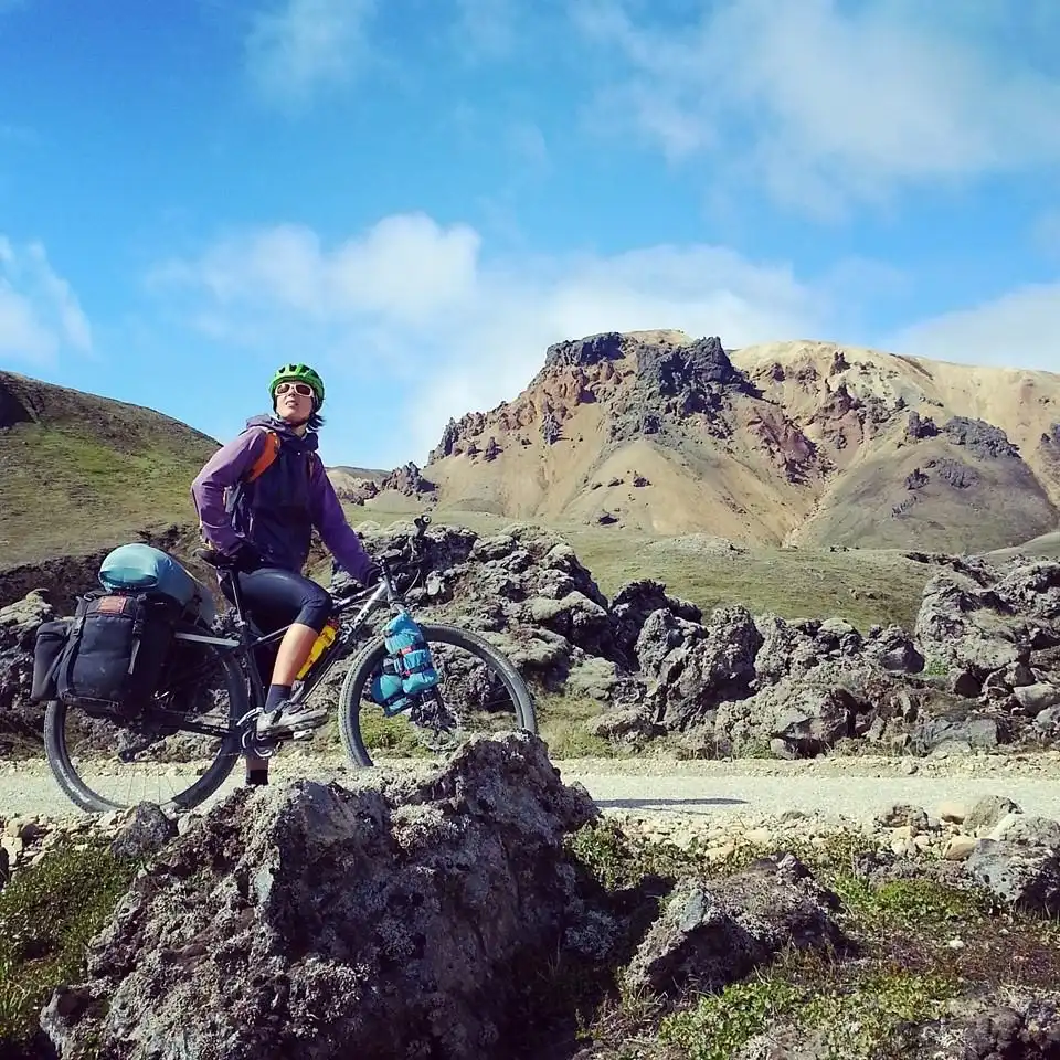 Sergio & Amelia crossing Iceland with Old Man Mountain and Carradice