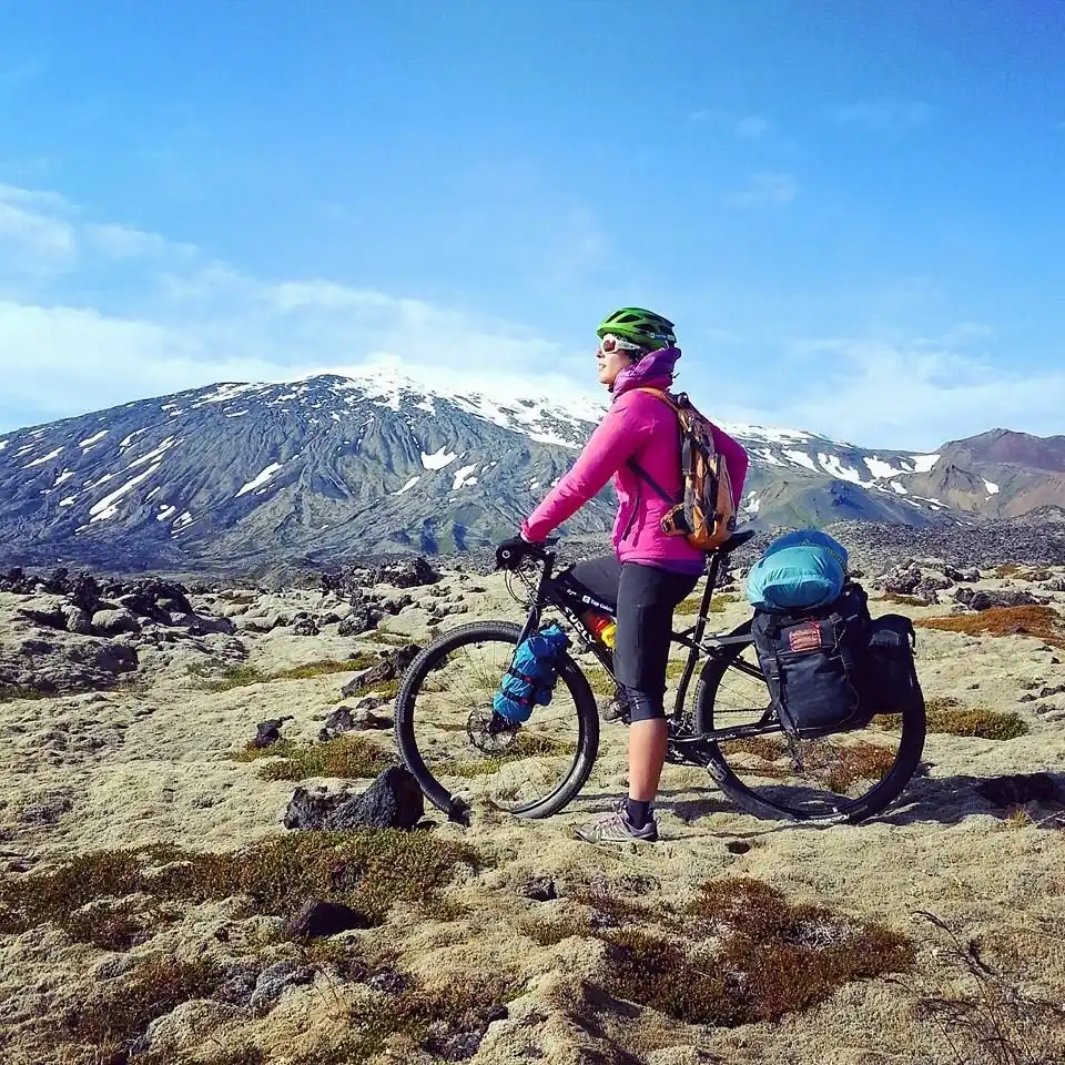 Sergio & Amelia crossing Iceland with Old Man Mountain and Carradice